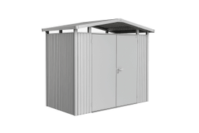 Biohort Casetta Panorama P1, porta doppia Casetta Panorama P1, porta doppia Biohort 647251400000 Colore Argento-Metallico Copertura di tetto Tetto in lamiera zincata N. figura 1