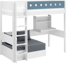 Flexa WHITE Hochbett WHITE Hochbett Flexa 404999500000 Grösse B: 109.0 cm x T: 210.0 cm x H: 185.0 cm Farbe Blau Bild Nr. 1