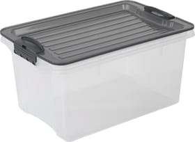 Compact Aufbewahrungsbox 4.5l mit Deckel, Kunststoff (PP) BPA-frei, grau/transparent, A5 Aufbewahrungsbox Rotho 603357200000 Bild Nr. 1