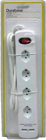Durabase Steckdosenleiste 4x mit Schalter (1.5m) und USB-Ladeanschluss Steckdosenleisten Steckdosenleiste 4x mit Schalter (1.5m) und USB-Ladeanschluss Steckdosenleisten Durabase 791037800000 Bild Nr. 1