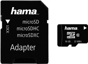 16GB Class 10 22 MB / s + Adapter / Foto Micro SD Hama 785300172164 Bild Nr. 1