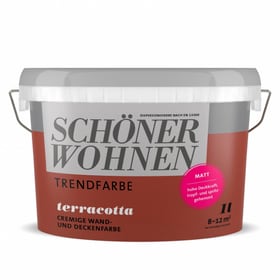 Schöner Wohnen Vernice di tendenza opaca Terracotta 1 l Pittura per pareti Vernice di tendenza opaca Terracotta 1 l Pittura per pareti Schöner Wohnen 660983800000 Contenuto 1.0 l N. figura 1
