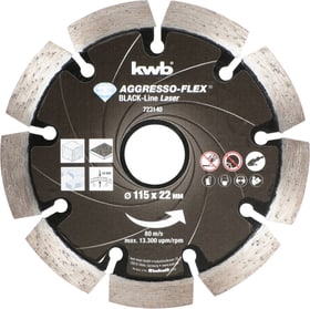 kwb Black Diamant ø 115 x 22 mm, 1 pz. Mola di taglio Black Diamant ø 115 x 22 mm, 1 pz. Mola di taglio kwb 610518800000 N. figura 1