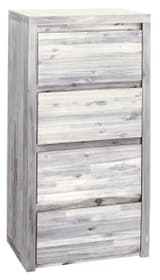 CORELLE Cassettone CORELLE Cassettone 404442085142 Dimensioni L: 57.0 cm x P: 40.0 cm x A: 110.0 cm Colore Legno di acacia con velatura bianca N. figura 1