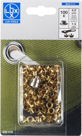 Lux Ösen Classic 4 x 7.5 mm Ösenzangen Ösen Classic 4 x 7.5 mm Ösenzangen Lux 601081700000 Bild Nr. 1
