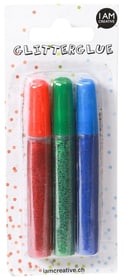 Glitterglue, rot, grün und blau, 3 x 10 ml Glitterglue I AM CREATIVE 665542000010 Inhalt rot / blau Bild Nr. 1