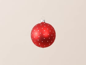 Glaskugel mit Glitter Punkten Weihnachtskugel Glaskugel mit Glitter Punkten Weihnachtskugel 657686900000 Bild Nr. 1