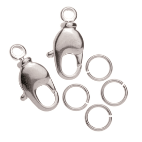 Fermoir carabinier 12mm 1pce couleur argent Fermoir carabinier 12mm 1pce couleur argent 608121900000 Photo no. 1