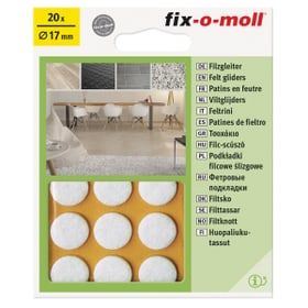 Fix-O-Moll Filzgleiter 3 mm / Ø 17 mm 20 x Filzgleiter Filzgleiter 3 mm / Ø 17 mm 20 x Filzgleiter Fix-O-Moll 607067100000 Bild Nr. 1