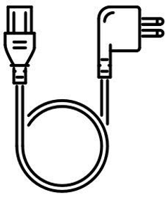 Câble d'alimentation 3-pin, T12-C13 prise standard CH, noir, 2m