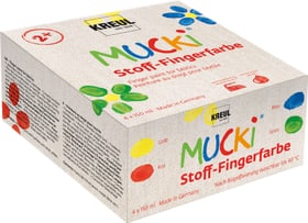MUCKI Stoff-Fingerfarbe 4er Set Fingerfarben Set 668131600000 Bild Nr. 1