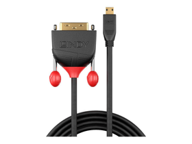 LINDY Micro HDMI - DVI Kabel, Black Line 3m Kabel Micro HDMI - DVI Kabel, Black Line 3m Kabel LINDY 785300141581 Bild Nr. 1