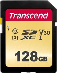Transcend SD Card 500S, MLC 128GB SDXC Scheda di memoria SD SD Card 500S, MLC 128GB SDXC Scheda di memoria SD Transcend 785300147294 N. figura 1