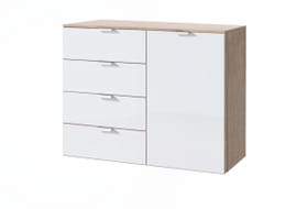 ORSON Cassettone ORSON Cassettone 404483900000 Dimensioni L: 100.0 cm x P: 42.0 cm x A: 80.0 cm Colore Vetro bianco satinato N. figura 1