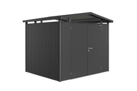 Biohort Casetta Panorama P3, porta doppia Casetta Panorama P3, porta doppia Biohort 647252200000 Colore Grigio Scuro-Metallico Copertura di tetto Tetto in lamiera zincata N. figura 1