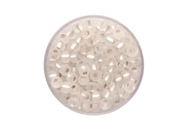 Rocailles 4,5mm Silbereinzug matt weiss 17g Bastelperlen Rocailles 4,5mm Silbereinzug matt weiss 17g Bastelperlen 608135700000 Bild Nr. 1