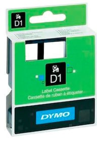 Dymo D1 ruban 9 mm, Noir sur Transparent