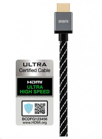 Ultra High Speed HDMI™-Kabel, 8K, Stecker - Stecker, vergoldet, Gewebe 2 m HDMI-Kabel Avinity 785300175660 Bild Nr. 1