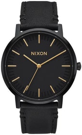 Nixon Porter Leather All Black Gold 40 mm Armbanduhr Porter Leather All Black Gold 40 mm Armbanduhr Nixon 785300137045 Bild Nr. 1
