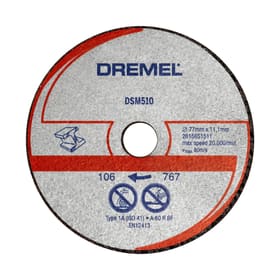 Disque à tronçonner métal et plastique DSM510 Accessoires couper Dremel 616239900000 Photo no. 1