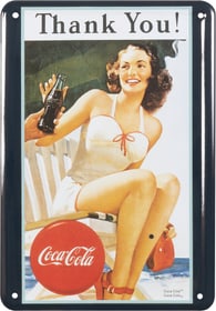 Signe de tôle publicitaire Coca Cola Thank you! Signe de tôle publicitaire Coca Cola Thank you! 605127800000 Photo no. 1