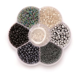 Perle assortite 9x10x2cm nero/argento Perline artigianali 608113600000