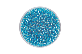 Rocailles 2,6mm garn.argent bleu clair 17g Perles artisanales 608136500000 Photo no. 1