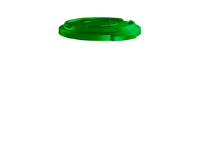 Rotho Pro Titan Coperchio pattumiera 120l, Plastica (PP) senza BPA, verde rothopro 674137500000 N. figura 1