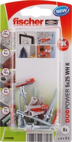 fischer DUOPOWER 5 x 25 mit Winkelhaken Universaldübel DUOPOWER 5 x 25 mit Winkelhaken Universaldübel fischer 605440400000 Bild Nr. 1