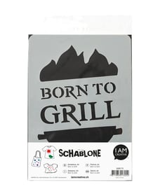 Schablone DIN A4, Born to Grill 668135700000 Photo no. 1