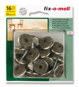 Fix-O-Moll Piedini per parquet in viti 5 mm / Ø 24 mm 16 x Sottopiedini Piedini per parquet in viti 5 mm / Ø 24 mm 16 x Sottopiedini Fix-O-Moll 607074100000 N. figura 1
