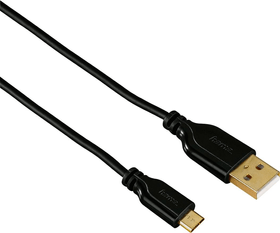 Cavo micro USB, placcato oro, a prova di torsione, 0,75 m Cavo Hama 785300174934 N. figura 1