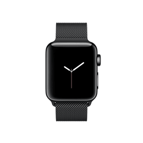 Watch Series 2, 38mm Cassa in acciaio inossidabile nero siderale con loop in maglia milanese nero siderale Smartwatch Apple 79814790000016 No. figura 1