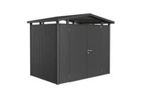Biohort Casetta Panorama P2, porta doppia Casetta Panorama P2, porta doppia Biohort 647251900000 Colore Grigio Scuro-Metallico Copertura di tetto Tetto in lamiera zincata N. figura 1