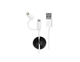Port Design PORT Charge & Sync Cable 2in1 Lightning micro USB 1.2m bianco PORT Charge & Sync Cable 2in1 Lightning micro USB 1.2m bianco Port Design 798222400000 N. figura 1