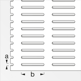 Tôle perforée fente