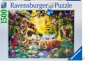 Puzzle Tigres au plan d'eau 1500 Puzzles Ravensburger 748988900000 Photo no. 1