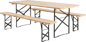 Tavolo e panche in legno, 220 x 80 x 75 cm (prodotto in un istituto sociale svizzero) Festbankgarnitur M-Giardino 753214900000 N. figura 1