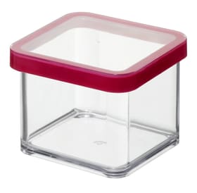 LOFT Boîte de rangement carrée de 0.5l avec couvercle et scellé, Plastique (SAN) sans BPA, transparent/rouge Cuisine Rotho 604061600000 Photo no. 1