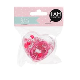 I AM CREATIVE KIDS BEADS, HERZ SET PINK Bastelperlen KIDS BEADS, HERZ SET PINK Bastelperlen I AM CREATIVE 665649300000 Bild Nr. 1