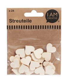 I AM CREATIVE Decoupes coeur blanc, 24 pcs Decoupes coeur blanc, 24 pcs I AM CREATIVE 665731100000 Photo no. 1
