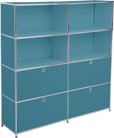 FLEXCUBE Regal FLEXCUBE Regal 401815120466 Grösse B: 152.0 cm x T: 40.0 cm x H: 155.5 cm Farbe Petrol Bild Nr. 1