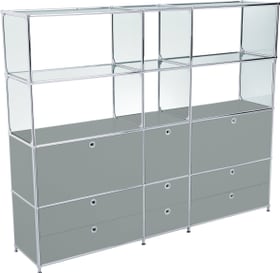 FLEXCUBE Regal FLEXCUBE Regal 401815320480 Grösse B: 189.0 cm x T: 40.0 cm x H: 155.5 cm Farbe Grau Bild Nr. 1