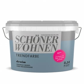 Vernice di tendenza opaca Denim 2.5 l Pittura per pareti Schöner Wohnen 660985400000 Contenuto 2.5 l N. figura 1