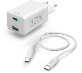 Hama 1x USB-C, 1x USB-A, PD / Qualcomm, set di ricarica, 32 W Caricabatterie 1x USB-C, 1x USB-A, PD / Qualcomm, set di ricarica, 32 W Caricabatterie Hama 785300184295 N. figura 1