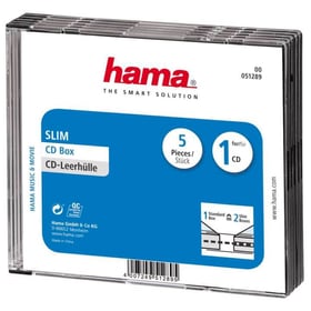 Custodia vuota per CD "Slim",  confezione da 5 Custodia per media ottici Hama 785300172230 N. figura 1