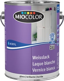 Acryl Weisslack glanz weiss 2.5 l Acryl Weisslack Miocolor 660562400000 Farbe Weiss Inhalt 2.5 l Bild Nr. 1