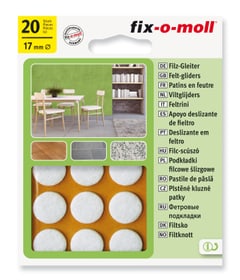 Fix-O-Moll Piedini in feltro 3 mm / Ø 17 mm 20 x Sottopiedini Piedini in feltro 3 mm / Ø 17 mm 20 x Sottopiedini Fix-O-Moll 607067100000 N. figura 1