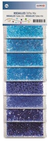 Rocailles/tubes mix, bleu 8 couleurs, 40g Perles artisanales Rocailles/tubes mix, bleu 8 couleurs, 40g Perles artisanales 608106700000 Photo no. 1