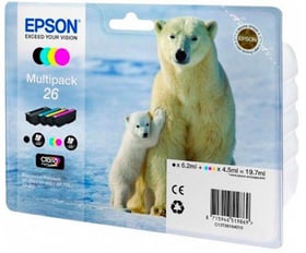 Epson 26 Claria Premium Multipack cartuccia d'inchiostro Cartuccia d'inchiostro 26 Claria Premium Multipack cartuccia d'inchiostro Cartuccia d'inchiostro Epson 796084400000 N. figura 1